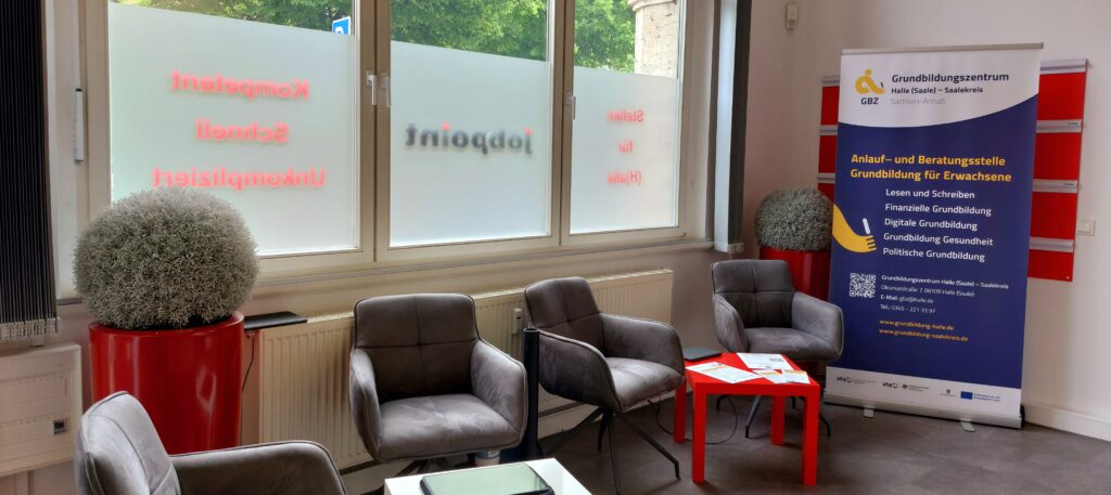 Beratungsbereich des GBZ im Jobpoint des Jobcenter Halle. Foto: GBZ